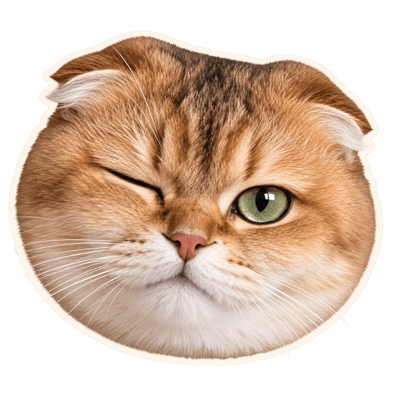 Кошка Фасоль подмигивает